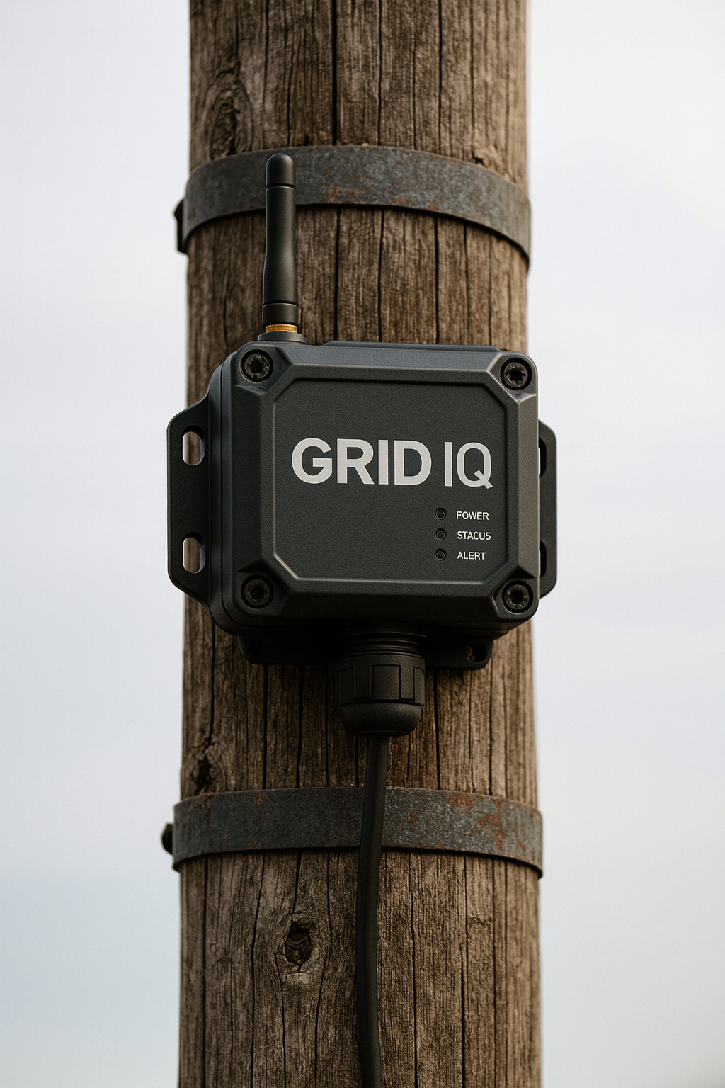 GridIQ Sensor mounted on a utility pole